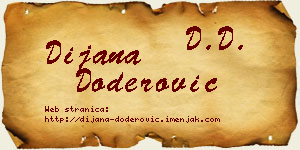 Dijana Doderović vizit kartica